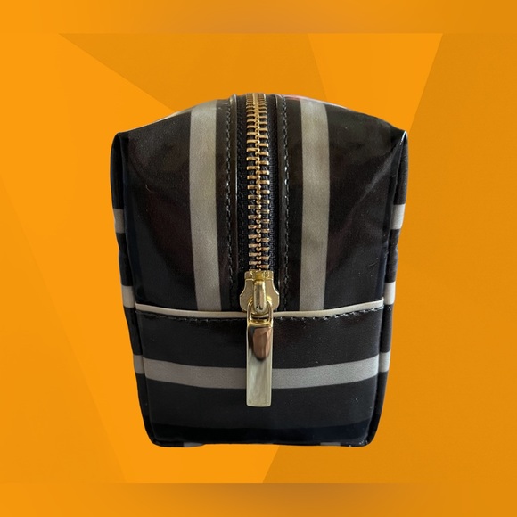 TORY BURCH NEW TAGS MAKEUP COSMETIC BAG BRIGITTE CLASSIC STRIPE - Picture 5 of 8